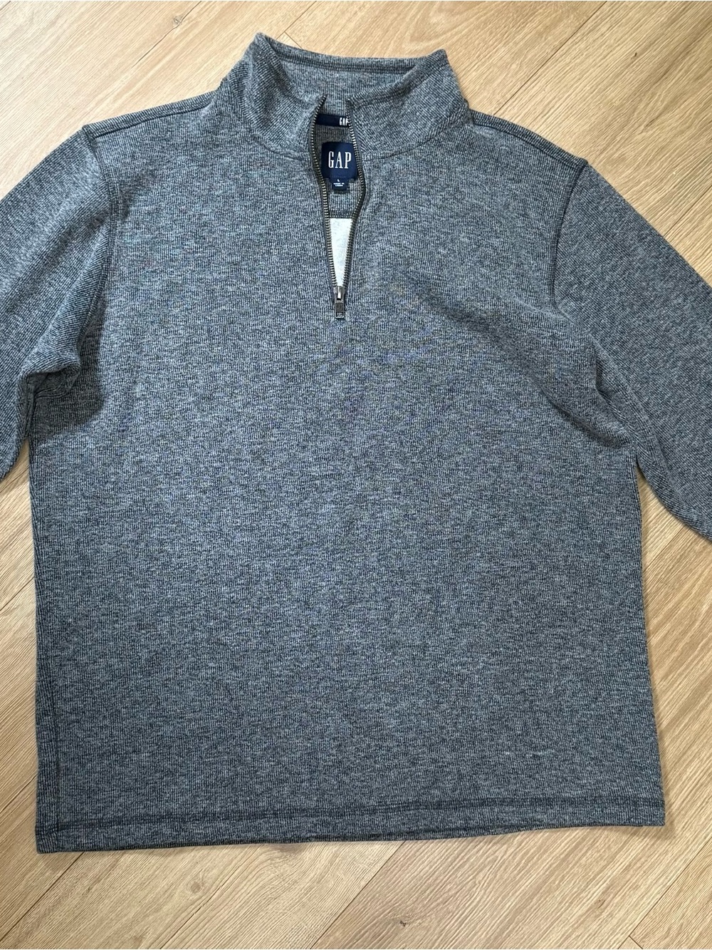GAP Men's Heather Gray Half-Zip Pullover